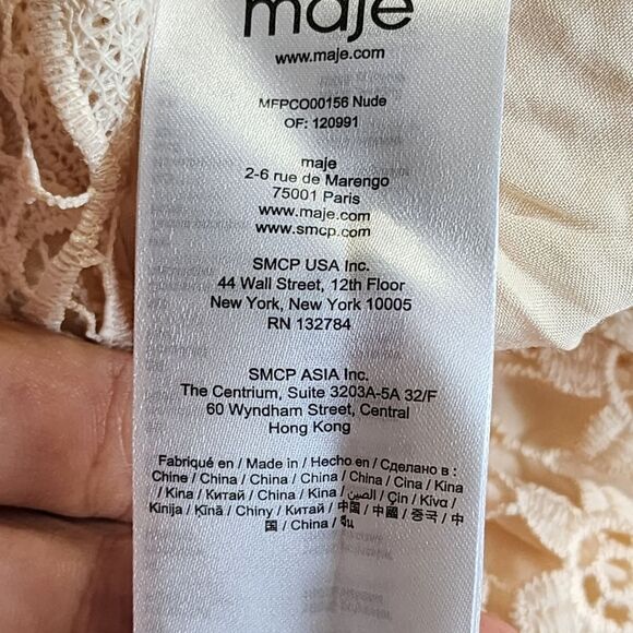 MAJE Ilou guipure lace playsuit romper size 34 us 2 - Picture 6 of 8